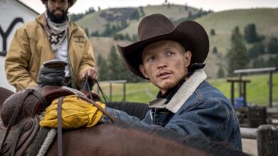 Wes Bentley as Jamie Dutton and Luke Grimes as Kayce Dutton in Yellowstone