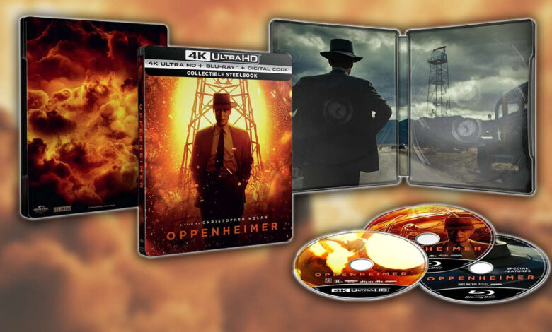 Pré-encomendas de Oppenheimer 4K Steelbook reabastecidas no Walmart, lançamentos na próxima semana