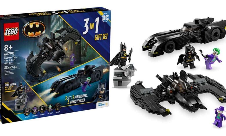 O conjunto de presentes 3 em 1 exclusivo do Walmart Lego Batman está de volta ao estoque