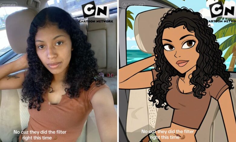 Total Drama Island filter on TikTok