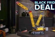 O conjunto de guindaste sobre esteiras Lego Technic Liebherr tem desconto pelo preço mais baixo de todos os tempos