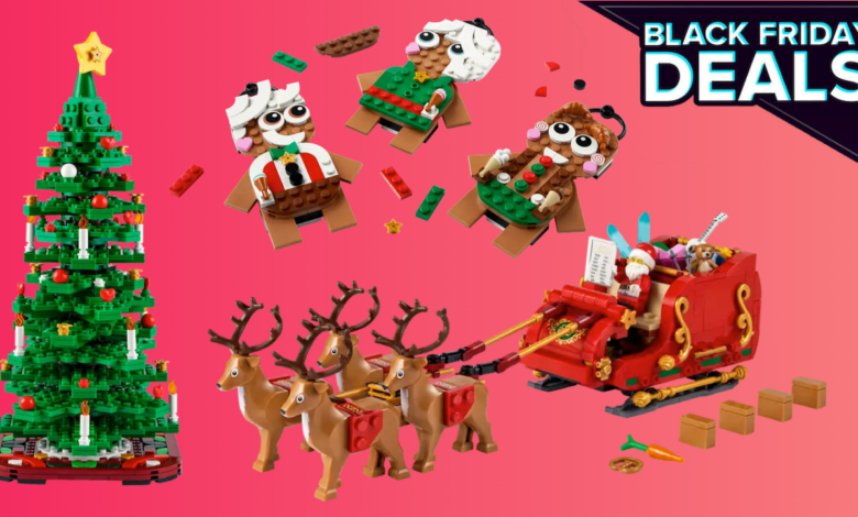 Ofertas de conjuntos de Lego de Natal na Amazon - pacote de 3 enfeites de gengibre por US $ 8, trenó do Papai Noel por apenas US $ 28 e muito mais