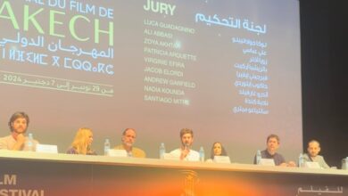 Andrew Garfield, Jacob Elordi, Luca Guadagnino em Marrakech Presser