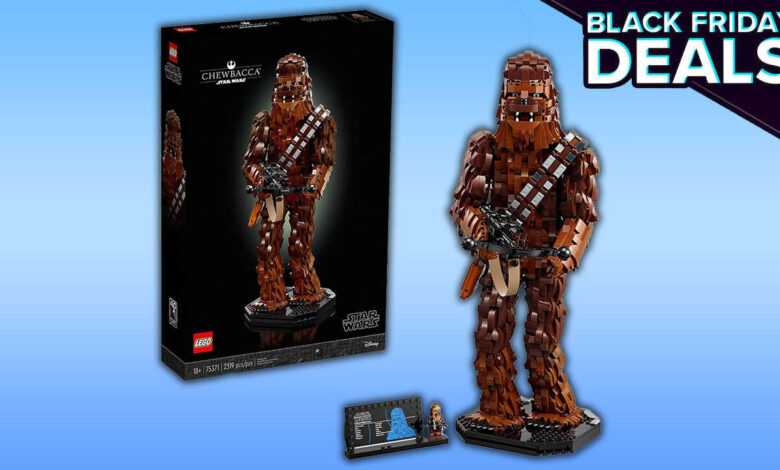 Conjunto de Lego Star Wars de 2.319 peças Chewbacca ganha desconto de US $ 55 na Amazon na Black Friday