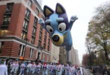 NEW YORK, NEW YORK - NOVEMBER 28: 2024 Macy's Thanksgiving Day Parade on November 28, 2024 in New York City. (Photo by Theo Wargo/Getty Images)