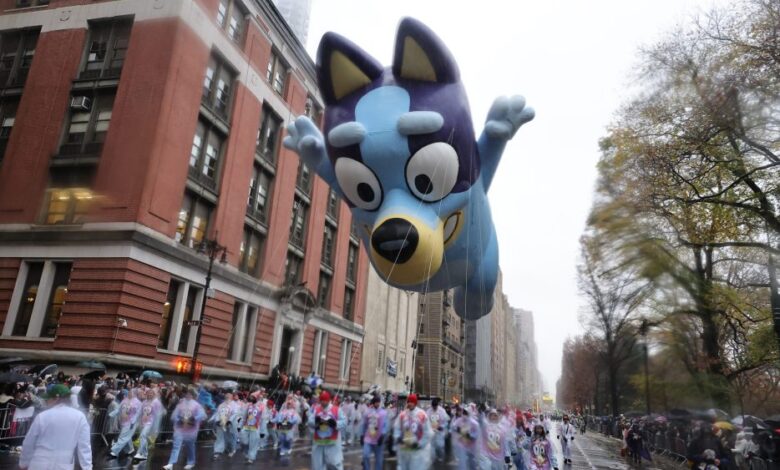 NEW YORK, NEW YORK - NOVEMBER 28: 2024 Macy's Thanksgiving Day Parade on November 28, 2024 in New York City. (Photo by Theo Wargo/Getty Images)