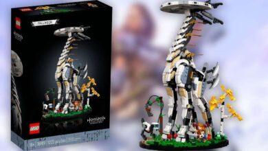 O conjunto Horizon Forbidden West Tallneck Lego custa US $ 63 na Amazon para a Cyber ​​​​Monday