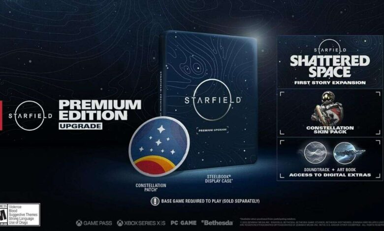 Obtenha uma caixa Starfield Steelbook e uma expansão espacial quebrada por US $ 10