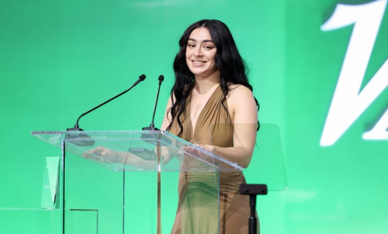 Charli XCX accepts the Hitmaker of the Year award onstage at the Variety Hitmakers Brunch at nya West on December 07, 2024 in Los Angeles, California. (Photo by Christopher Polk/Variety via Getty Images)