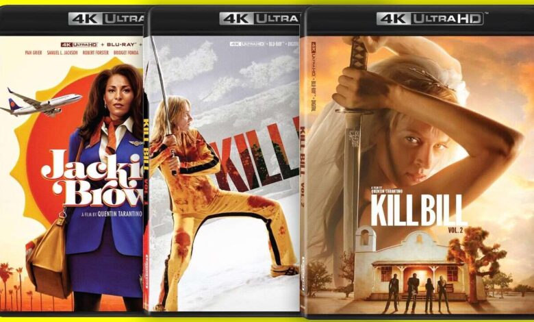 Duologia Kill Bill de Tarantino e Jackie Brown serão lançados em Blu-Ray 4K muito em breve