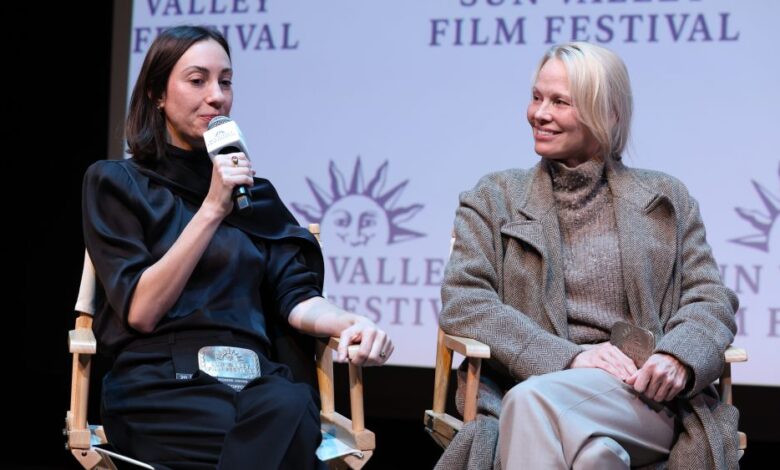 Pamela Anderson e Gia Coppola falam sobre 'A última showgirl' em Sun Valley