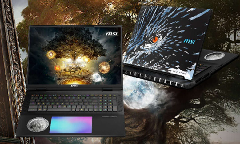 MSI revela laptops com GPUs da série RTX 50, incluindo modelo com tema de dragão nórdico