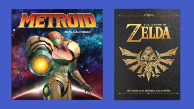 Pré-encomendas do calendário e planejador Nintendo 2026 – Metroid Prime, Zelda e muito mais