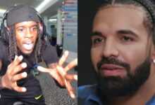 Kai Cenat between Drake and Kendrick Lamar