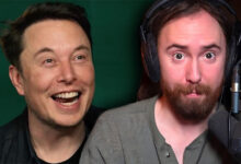 elon musk and asmongold with poe 2 background