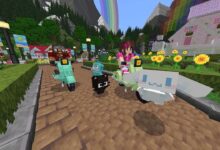 Agora você pode construir uma fazenda fofa com Hello Kitty e seus amigos no Minecraft