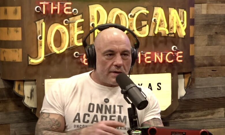 joe rogan in front of vegan bagel