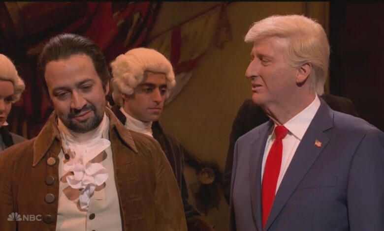 Cameo 'SNL' de Lin-Manuel Miranda quando Alexander Hamilton interrompeu