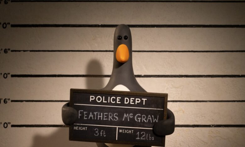 O novo filme Wallace & Gromit da Netflix faz de Feathers McGraw o herói