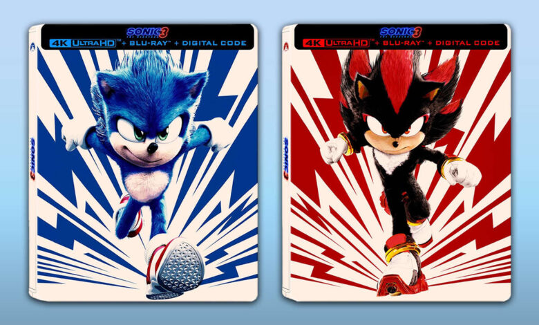 Sonic The Hedgehog 3 agora disponível em digital, dois Steelbooks 4K revelados