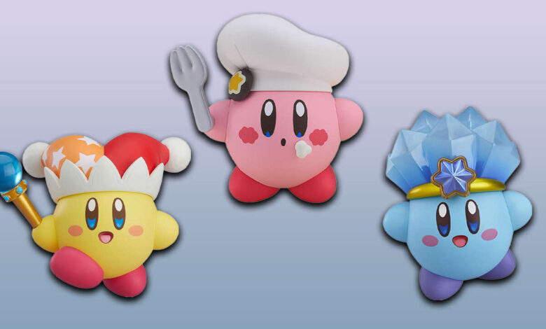 Um novo lote de adoráveis ​​figuras de Kirby Nendoroid está lançando este ano