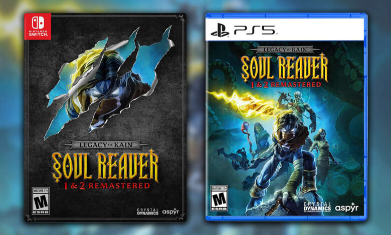 Soul Reaver 1 e 2 remasterizado recebendo lançamentos físicos no Switch, ps5 neste verão