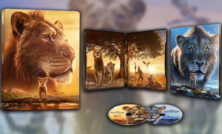 MUFASA: O Rei Leão Lançado em Blu -ray em abril - Prese -se 4K Steelbook na Amazon