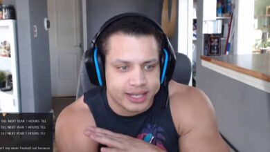 Tyler1 shocked in Twitch camera.