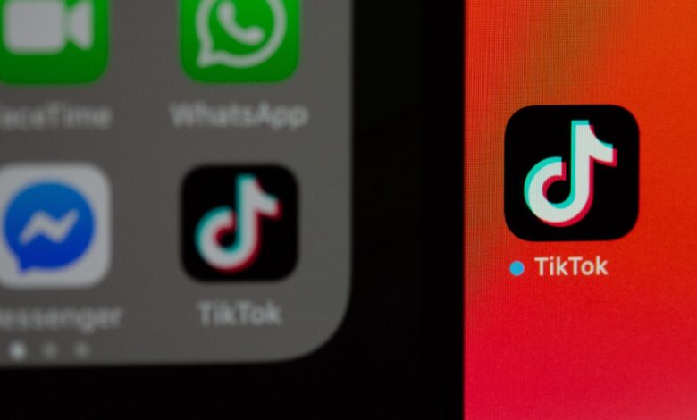 TikTok loading page on a phone with a bright background