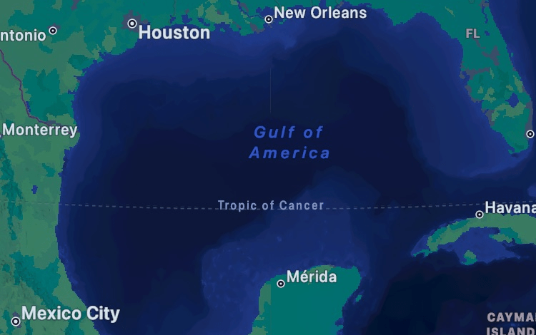 Apple Maps- Gulf of America